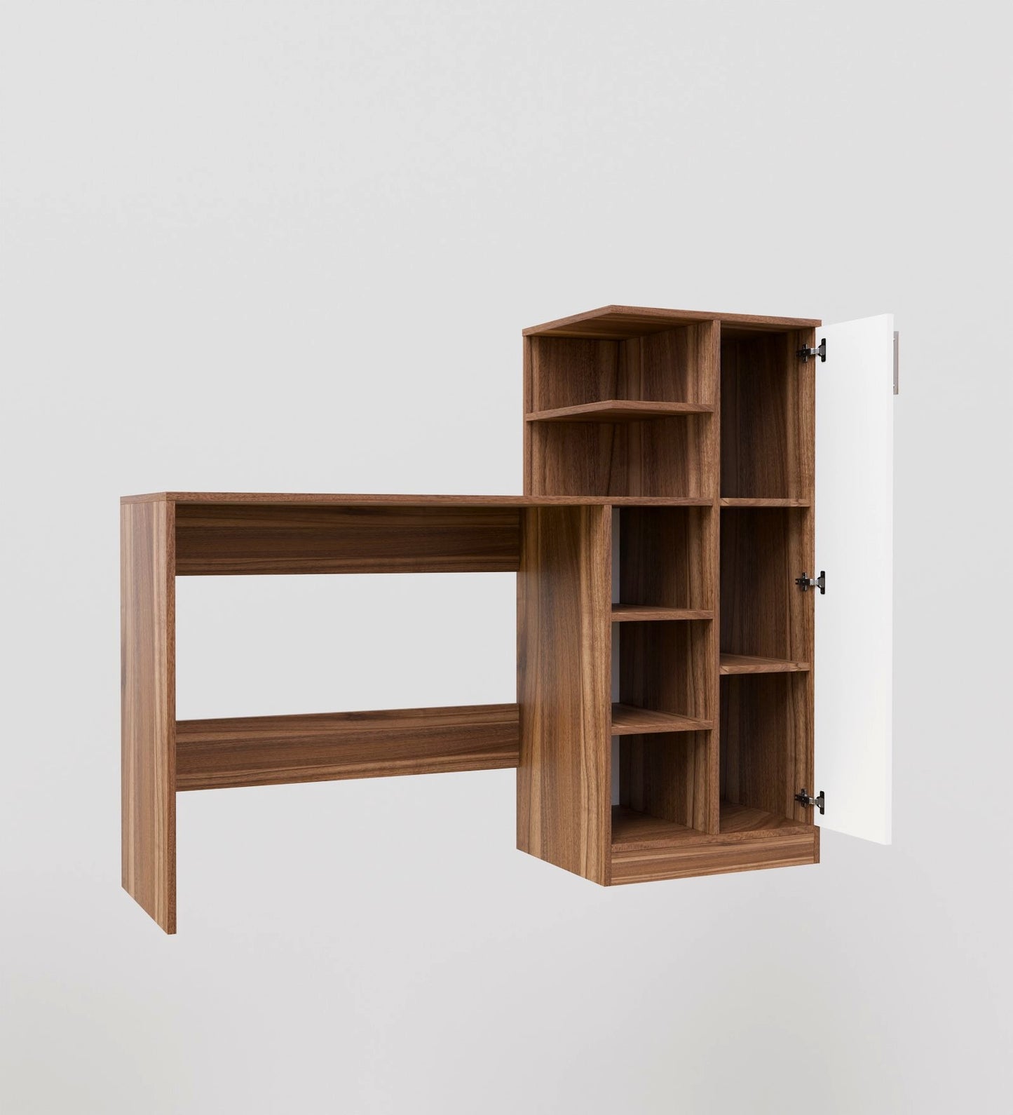 Spydercraft Matte Finish Dyna Study Table| Color: Noce Lyon and White| Do-It-Yourself Product