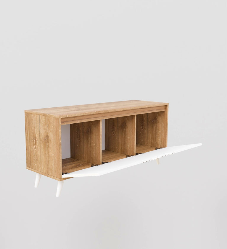 Spydercraft Matte Finish Skitty Console Table| Color: Canyon Oak and White| Do- It- Yourself Product