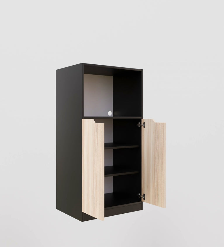 Spydercraft Matte Finish Magenta Multipurpose Cabinet| Color: Black and Canyon Oak| Do-It-Yourself Product