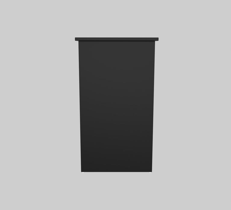 Spydercraft Orchid Study Table | Modern Study & Office Desk with Open Storage Shelves | Engineered Wood Writing Table for Home & Office | Black Finish