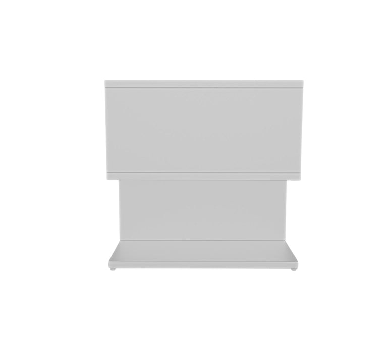 Spydercraft Zig Zag Bedside Table in White Finish | Modern Wooden Nightstand with Open Shelves | Engineered Wood Side Table