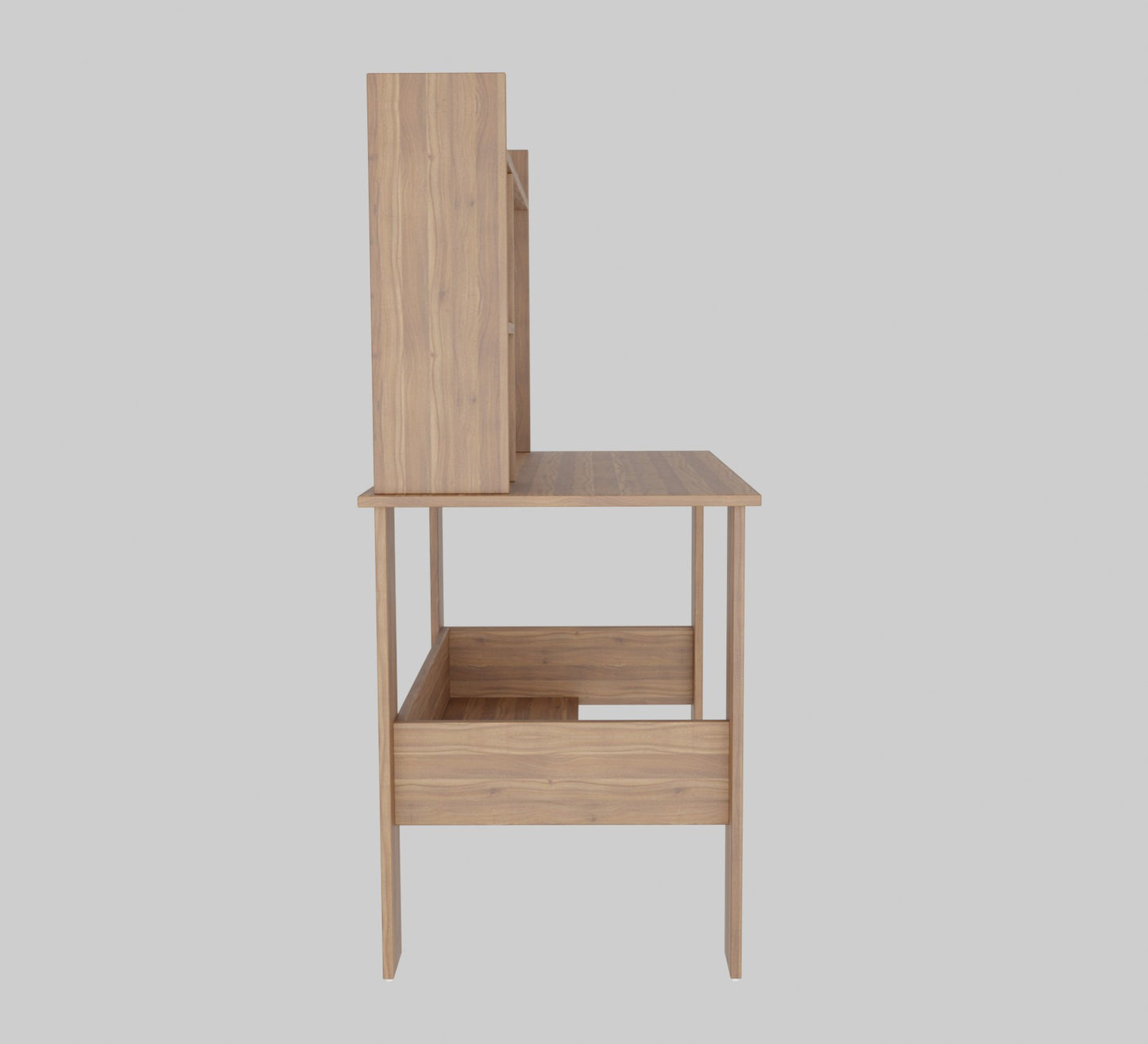 SPYDER CRAFT Modern Engineered Wood Study Table with Bookshelf & Storage Shelves in Noce Lyon | Computer Desk for Home & Office