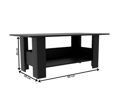 Spyder Craft Gabrial Modern Wooden Coffee Table with Storage| Coffee Table for Living Room Engineered Wood Coffee Table (Modern,Black)
