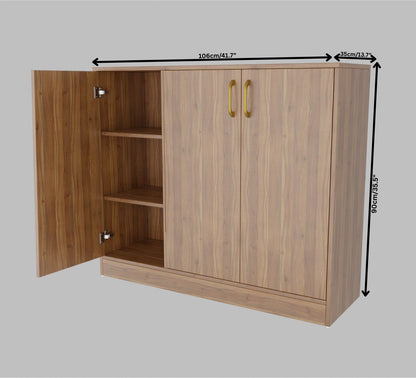 Spydercraft Accent Modern Storage Cabinet with Matte Finish and Premium Metal Handles