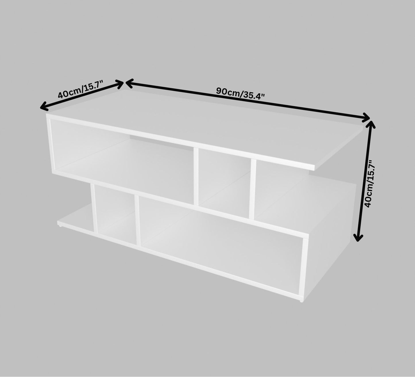 SPYDER CRAFT Zig Zag Multipurpose Coffee Table, Nesting Center Table, Round Leisure Table, Suitable for Bedside/Hallway/Living Room (Finish Color - White, DIY(Do-It-Yourself))