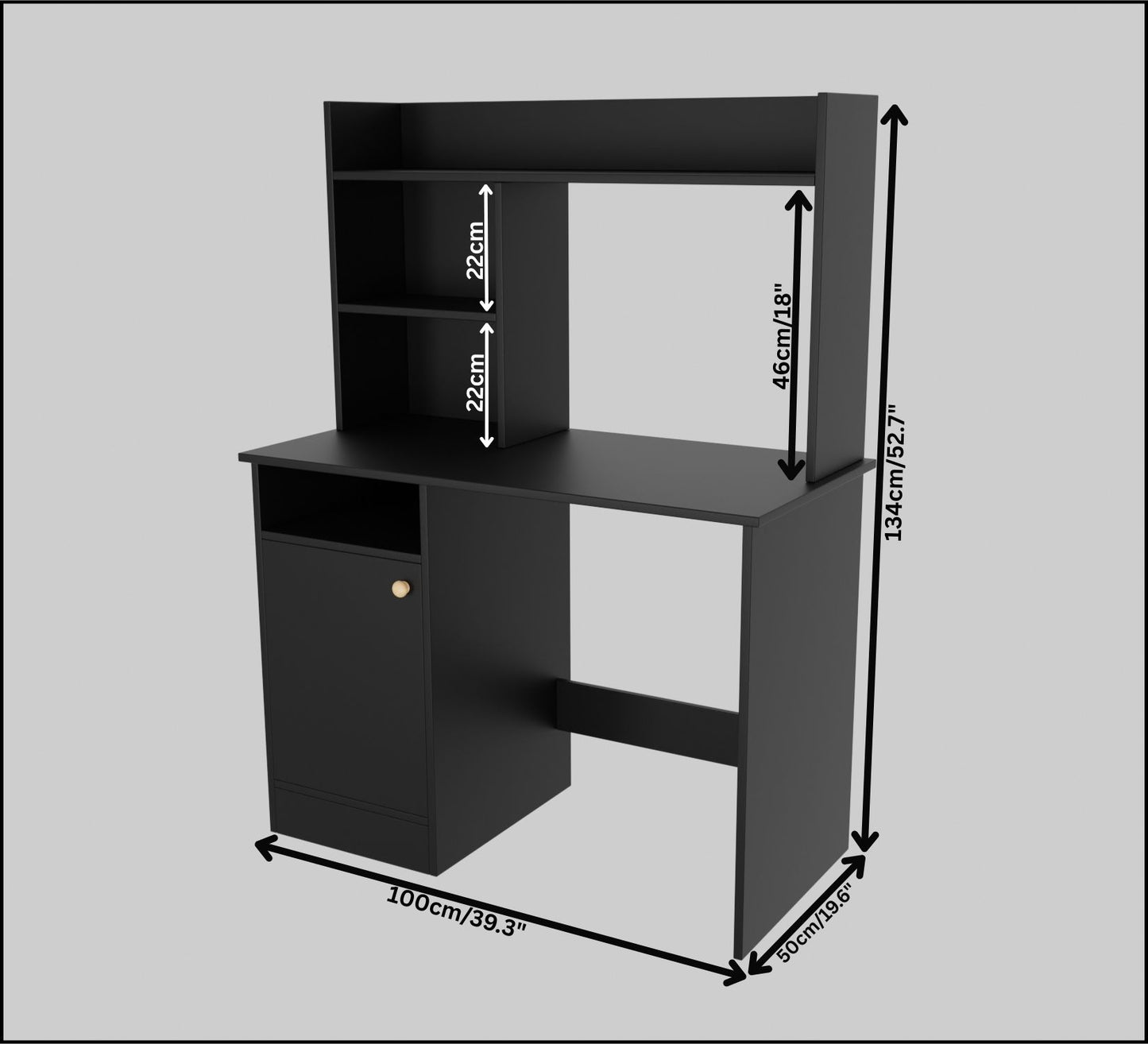 SPYDER CRAFT Portable Work from Home Study Desk Engineered Wood Office Table Engineered Wood Multipurpose Table (Free Standing, Finish Color - Black, DIY(Do-It-Yourself))
