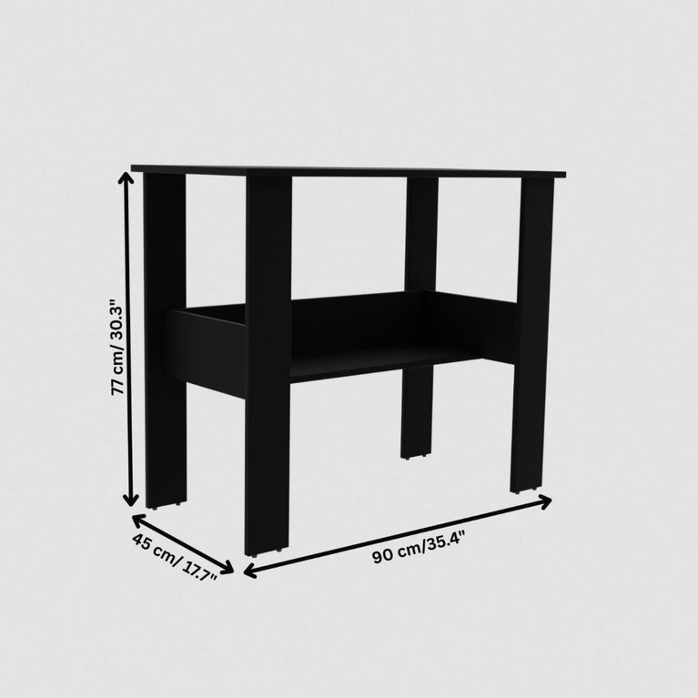SPYDER CRAFT Genesis Engineered Wood Study Table with Storage Shelf | Modern Computer Desk for Home & Office
