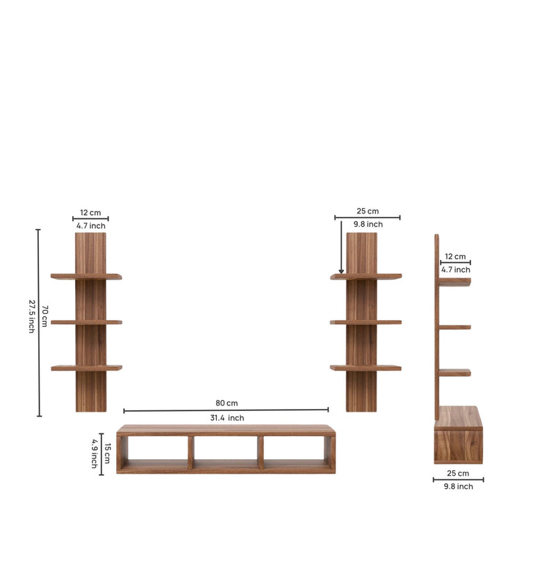 Spydercraft Matte FInish SP04 TV Unit| Color: Noce Lyon| Do- It- Yourself Product