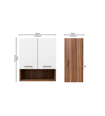 SPYDER CRAFT Matte Finish EA125 Wall Mounted Kitchen Cabinet Multi-Purpose Cabinet for Kitchen Pantry and Bathroom Organizer Color: Nose line & White || Assembly -DIY (Do-It-Yourself)