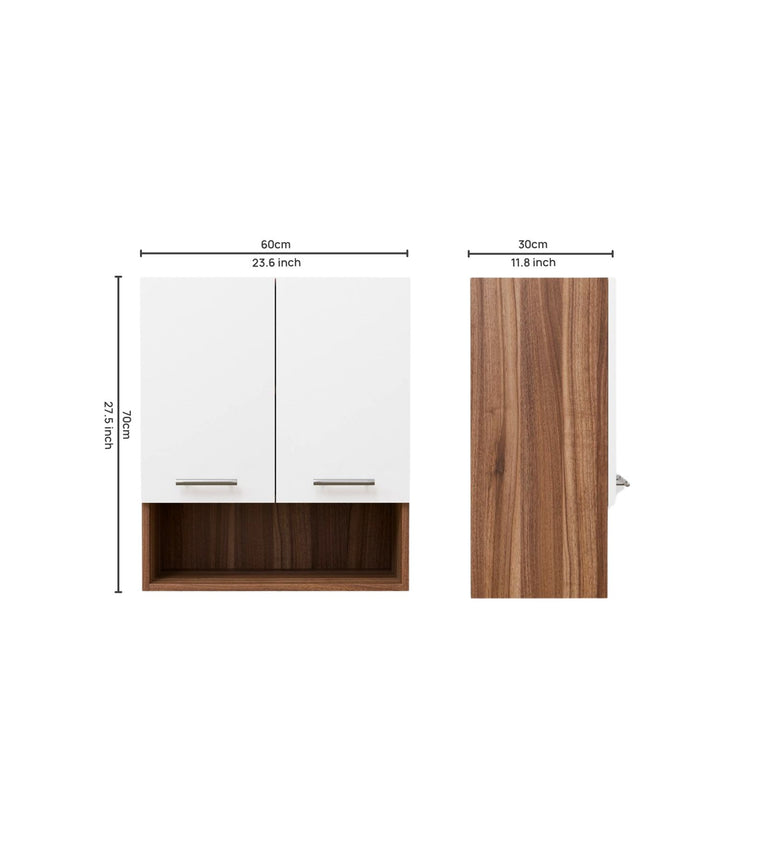 SPYDER CRAFT Matte Finish EA125 Wall Mounted Kitchen Cabinet Multi-Purpose Cabinet for Kitchen Pantry and Bathroom Organizer Color: Nose line & White || Assembly -DIY (Do-It-Yourself)