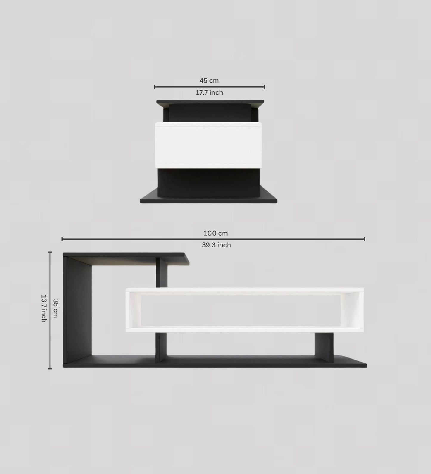 Spydercraft Matte Finish Arbor Coffee Table| Color: Black and White| Do- It-Yourself Product