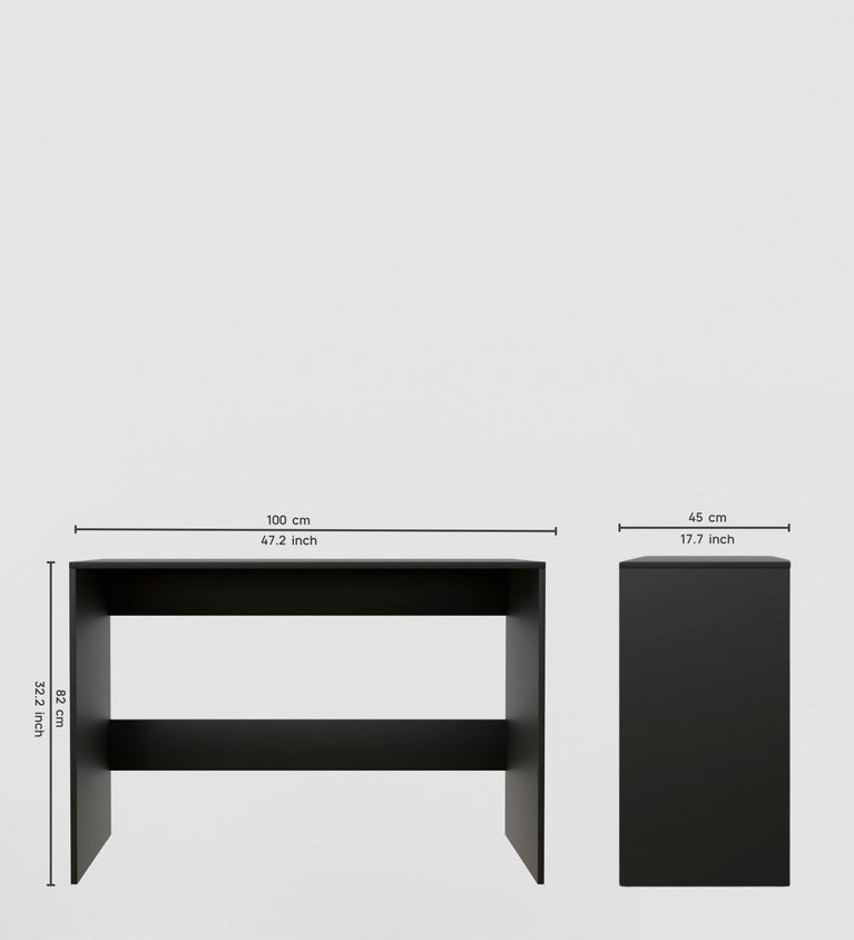 SPYDERCRAFT Matte Finish Liore Study Table| Color: Black| Do- It-Yourself Product