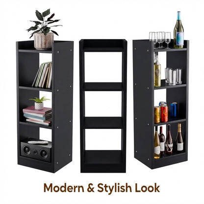 Spydercraft Modern Multi-Purpose Black Wooden Bookshelf / Storage Unit