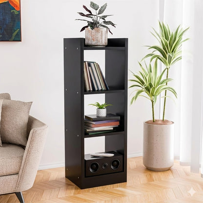 Spydercraft Modern Multi-Purpose Black Wooden Bookshelf / Storage Unit