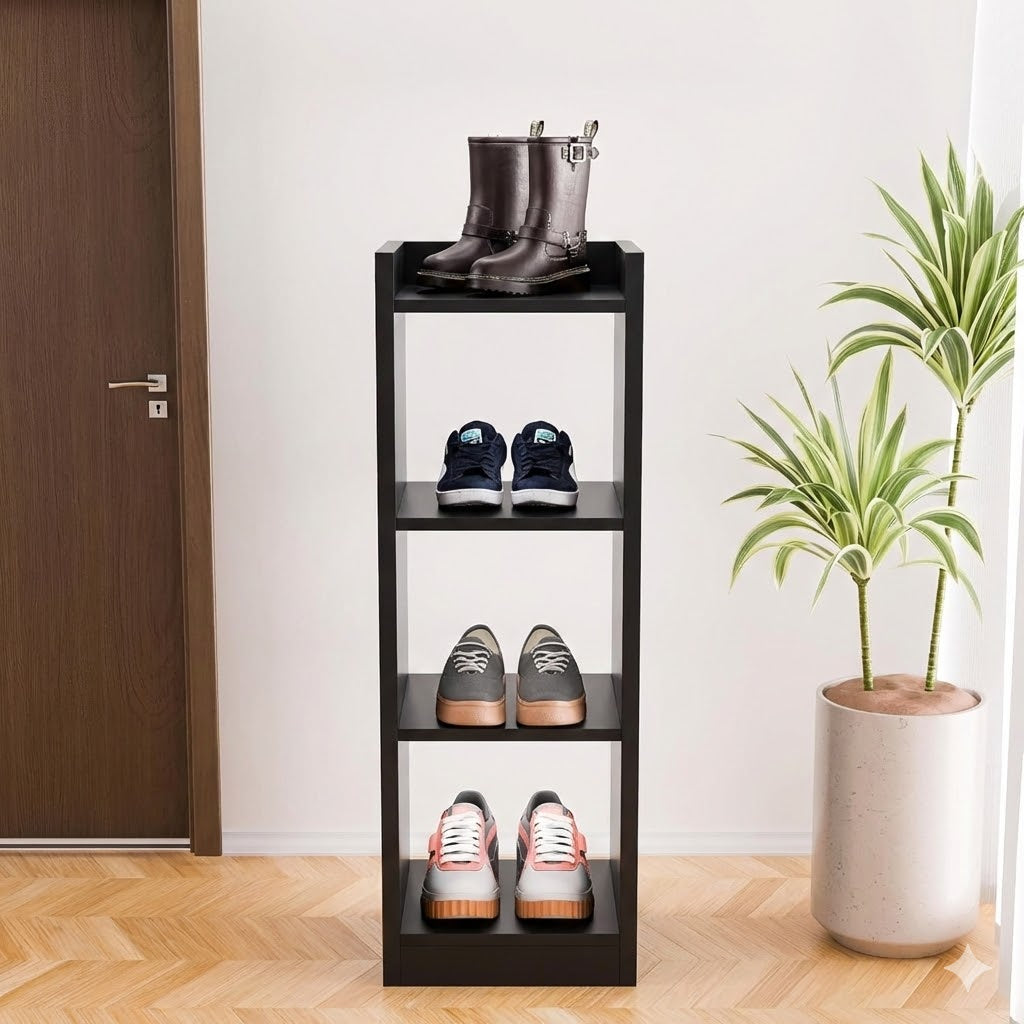Spydercraft Modern Multi-Purpose Black Wooden Bookshelf / Storage Unit