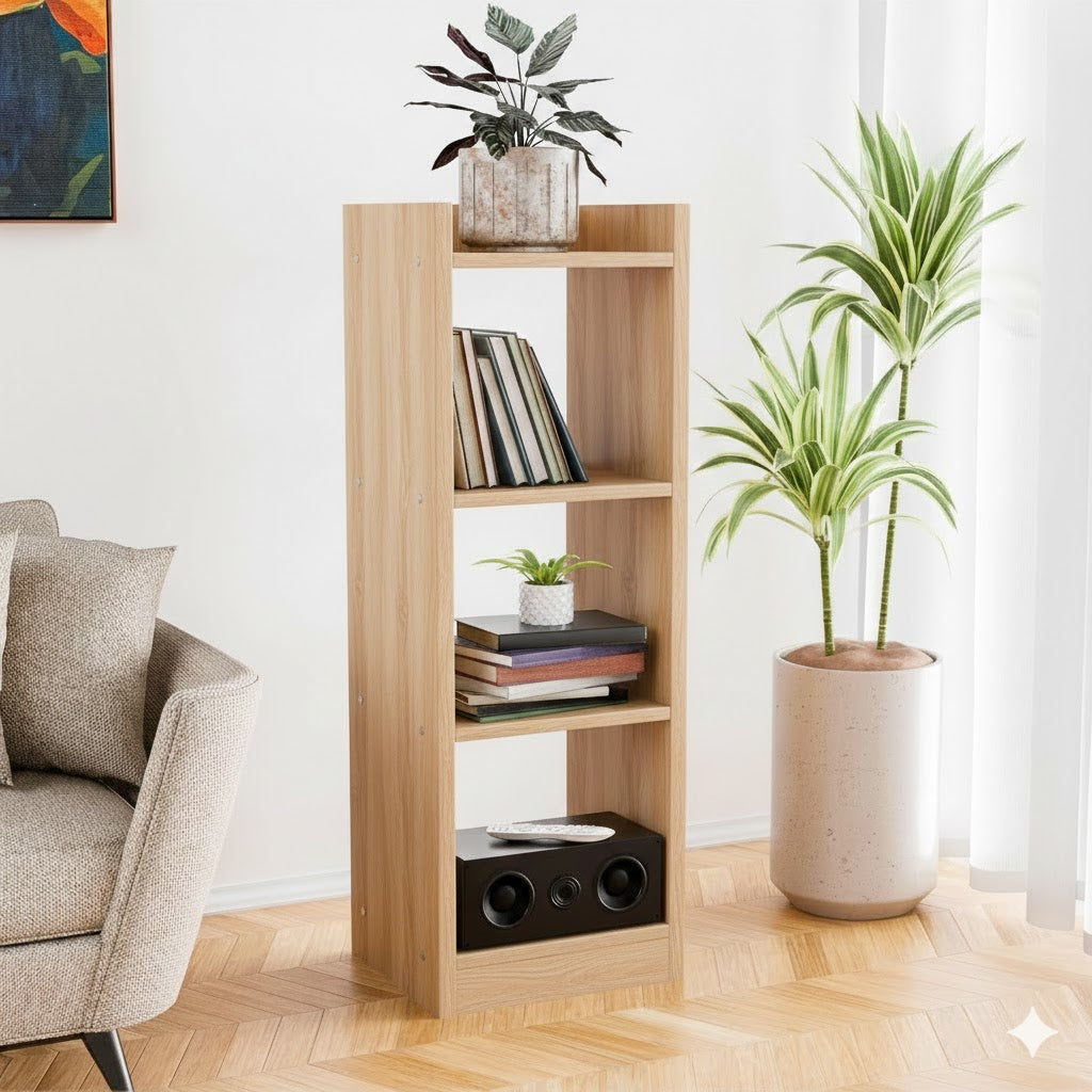 Spydercraft Modern Multi-Purpose Canyon Oak Wooden Bookshelf / Storage Unit