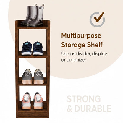 Spydercraft Modern Multi-Purpose Walnut Brown Wooden Bookshelf / Storage Unit