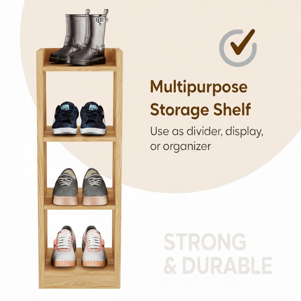 Spydercraft Modern Multi-Purpose Canyon Oak Wooden Bookshelf / Storage Unit