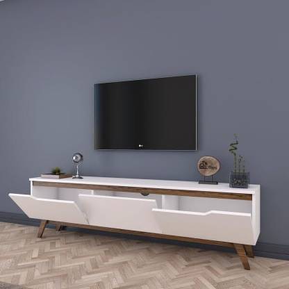 Spyder Craft Matte Finish D3 Compact TV Unit Only, TV Up To 45 Inches Engineered Wood TV Entertainment Unit  (Finish Color - White, Brown, DIY(Do-It-Yourself))