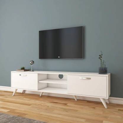 Spyder Craft Matte Finish A9 Compact TV Unit Only TV Up To 45 Inches Engineered Wood TV Entertainment Unit  (Finish Color - White, DIY(Do-It-Yourself))