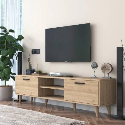 Spyder Craft Matte Finish A9 Compact TV Unit Only, TV Up To 45 Inches Engineered Wood TV Entertainment Unit  (Finish Color - Walnut Beige, DIY(Do-It-Yourself))