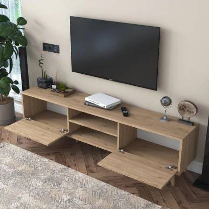 Spyder Craft Matte Finish A9 Compact TV Unit Only, TV Up To 45 Inches Engineered Wood TV Entertainment Unit  (Finish Color - Walnut Beige, DIY(Do-It-Yourself))