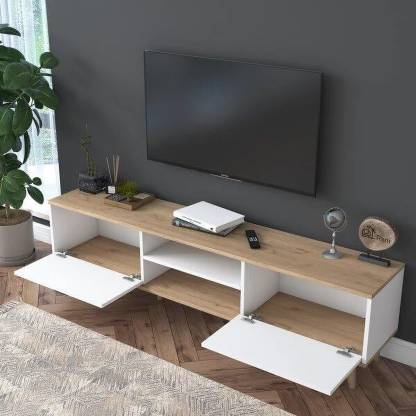 Spyder Craft Matte Finish A9 Compact TV Unit Only, TV Up To 45 Inches Engineered Wood TV Entertainment Unit  (Finish Color - Walnut, White, DIY(Do-It-Yourself))