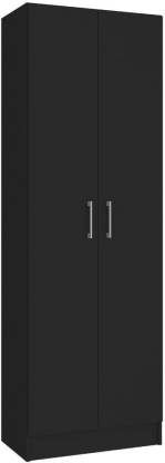 Spyder Craft Multipurpose 2 Door Wardrobe with Shelf, Wardrobe for Various Rooms Engineered Wood 2 Door Wardrobe  (Finish Color - Black-2, DIY(Do-It-Yourself))