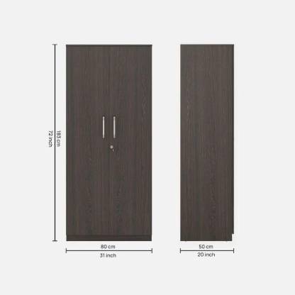 Spyder Craft Multipurpose 2 Door Wardrobe with Shelf, Wardrobe for Various Rooms Engineered Wood 2 Door Wardrobe  (Finish Color - Espresso-2, DIY(Do-It-Yourself))