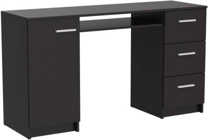 Spyder Craft Office Study Table Computer Desk With 1 Door & 3 Drawers for Home Office Engineered Wood Multipurpose Table  (Free Standing, Finish Color - Black-2, DIY(Do-It-Yourself))